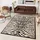 Tapiso Atlas Teppich Kurzflor Afrika Tiermuster Zebra Schwarz Creme Wohnzimmer Schlafzimmer Vintage Modern Design ÖKOTEX 80 x 150 cm