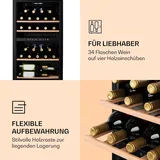 Klarstein Barossa 34 Duo Weinkühlschrank 34 Fl 80 Ltr 2 Zonen Touch-Steuerung Schwarz