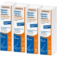 4er Set NASENSPRAY-ratiopharm Erwachsene kons.frei 10 ml