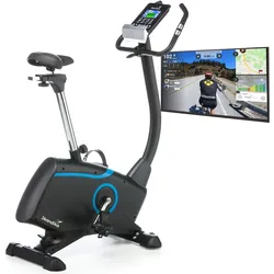 Ergometer Fahrrad Atlantis | Heimtrainer mit App Steuerung (Kinomap, iConsole) schwarz No Size