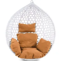 RAMROXX Kissen für Hängesessel Korb 2-teiliges Set 40 x 40 cm Braun