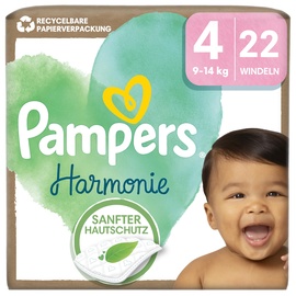Pampers Harmonie Baby Windeln Größe 4, 22 Windeln, 9kg-14kg
