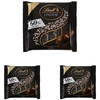 Lindt LINDOR Zartbitter-Schokoladen-Sticks | 4 x 25 g Schokoladenriegel | Mit zartschmelzender Schokoladenfüllung mit 60% Kakao | Pralinen-Geschenk | Geschenk (Packung mit 3)