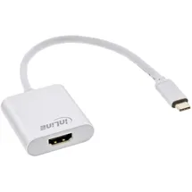 InLine USB Typ-C zu HDMI 20 cm Silber