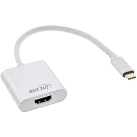 InLine USB Typ-C zu HDMI 20 cm Silber