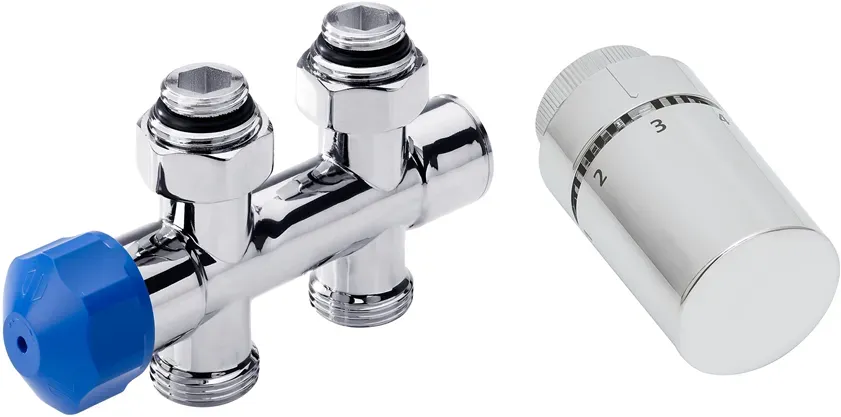 HSK Mittelanschluss Boden, Durchgangsvariante schwarz-matt, 890832-68 890832-68