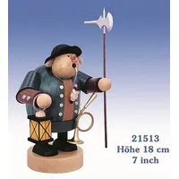 KWO Olbernhau 21513 Räuchermännchen Nachtwächter 18 cm