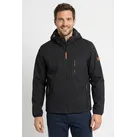 Softshelljacke CAMEL ACTIVE, Herren, Gr. 50, schwarz (asphalt), Softshell, Obermaterial: 100% Polyester, unifarben, regular fit normal, Rundhals, elastischer Bund, Jacken Softshelljacke, mit Kapuze