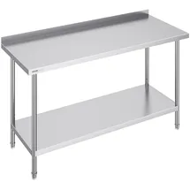 Vevor Arbeitstisch Edelstahl 610 x 1524 x 914 mm weiß