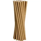 ABENA® Strohhalme Papier Jumbo, Braun, 25 cm, Ø 0,8 cm 1000011030 , 1 Packung = 100 Stück