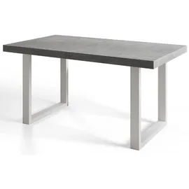 alpi möbel LOFT-U 160-260 x 77 x 90 cm grau/weiß