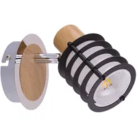 GLOBO Wandleuchte Wandlampe Wandspot Holzleuchte Spotlampe Wandstrahler, Spot beweglich,