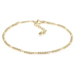 Elli Armband Armkettchen Figaro Basic Klassisch 925er Silber goldfarben Damen 