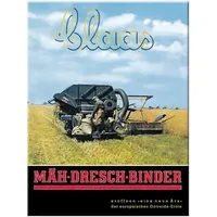 Nostalgic-Art 14157 Traditionsmarken - Claas Mähdreschbinder, Magnet 8x6 cm