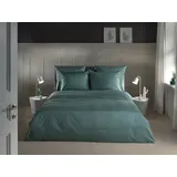 Bettwäsche HECKETT & LANE "Banda", grün (mineral grün), B/L: 155cm x 220cm, 1 Stk., 1 Stk., Mako-Satin, B/L: 80cm x 80cm, 2, Mako-Satin, Obermaterial: 100% Baumwolle, Bettwäsche, Bettwäsche, hochwertiges Mako-Satin, Streifen Satin, Bettwäsche ab 135x200 cm.