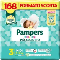 Pampers Baby Dry Midi, 168 Windeln, Größe 3 (4-9