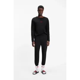 Hugo Slim Fit Sweatpants mit Label-Patch Modell 'Laze', Black, M