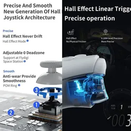 Xiaomi Flydigi Direwolf 2 Controller Weiß PC / Nintendo Switch