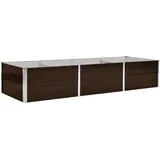 vidaXL Garten-Hochbeet verzinkter Stahl 240 x 80 x 45 cm Braun