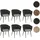 Mendler Esszimmerstuhl HWC-N38 Olefin Seilgeflecht Rope anthrazit 6er Set