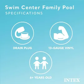 Intex Mandarin Swim Center Family Pool Planschbecken 228,6 x 147,3 x 45,7 cm