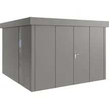 Hörmann Metall-Gerätehaus Juno mit Flachdach, JFD14 - Design 310 x 310 cm B x T),graualuminium,