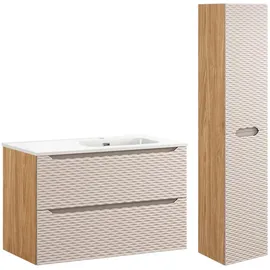 petits-meubles WASCHTISCH 120cm Elora Schwarz und Holz