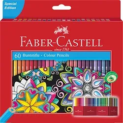 FABER-CASTELL Buntstifte farbsortiert, 60 St.