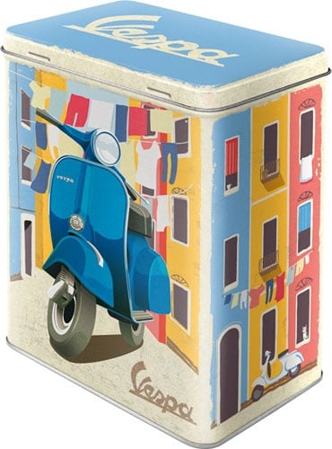 Nostalgic Art Vespa - Italian Laundry, boîte de conserve L - 14 cm x 20 cm x 10 cm