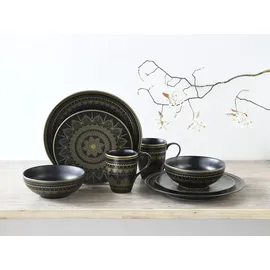 CreaTable Mandala Kombiservice 8-tlg. schwarz