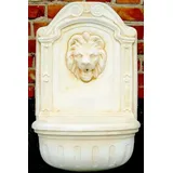 Casa Padrino Wandbrunnen Löwe Weiß / Beige
