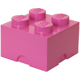 Lego Aufbewahrungsstein, 4 Noppen, Stapelbare Aufbewahrungsbox, 5,7 l, rosa