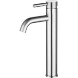 Wasserhahn mit hohem Wasserhahn für Waschbecken oder Badezimmerwaschbecken, heiß und kalt verstellbarer Waschtischmischer, verchromtes Messing