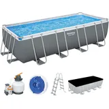 Bestway® Power SteelTM Frame Pool Komplett-Set mit Sandfilter 549 x 274 x 132 cm