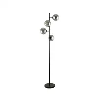 Home Deluxe Stehlampe aus Glas VIOLA - Rauchgrau Stehlampe,