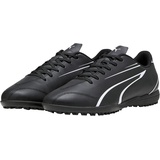 Puma Vitoria TT Soccer Shoe, Black White, 45 EU