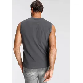 MAN'S WORLD Muscleshirt MAN'S WORLD, Herren, Gr. M (48/50), grau, Single Jersey, Obermaterial: 100% Baumwolle, bedruckt, normal, Rundhals, Shirts, ohne Ärmel, bedruckt, Rundhalsausschnitt, aus Baumwolle, Topseller