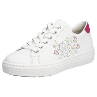 Rieker Sneaker seitlicher Blumenstickerei weiß