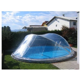 Trendpool Cabrio Dome Überdachung für Stahlmantel Rundbecken 300 x 320 cm transparent
