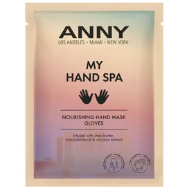 Anny Nourishing Hand Mask Gloves - Nährende Pflegehandschuhe mit Shea Butter, Macadamianussöl & Kokoswasser, schnelle Handmaske für trockene & rissige Hände, Touchscreen-fähig
