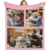 Bemaystar Personalisierte Decke - Personalisierte Geschenke mit Foto, Decke mit Foto Text, Fotodecke mit Eigenem Foto, Geschenke für Hunde Katzen Haustier Kind Mama Papa für Geburtstage Weihnachtstag