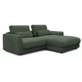tenksom Ecksofa TENKSOM "Polsterecke, L-Form, Eckcouch, mit Federkern, inkl. Kissen", grün, B:225cm H:68cm T:171cm, Sofas, Ecksofa, legerer Sitzkomfort zum Entspannen und Verweilen