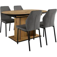 Otto home »Basel, Tischgruppe mit Ausziehtisch«, (Set, 5 tlg.),