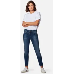 Skinny-fit-Jeans MAVI "// Label-Detail Modell "Sophie"", Damen, Gr. 28, Länge 28, blau (deep memory fit), 98% Baumwolle, 2% Elasthan, modisch, skinny fit lang, Jeans, Schmale Jeans