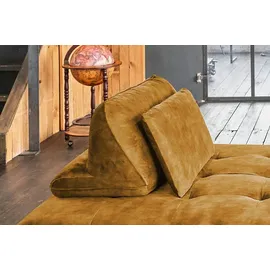 KAWOLA Schlafsofa Wiolo Velvet cognac
