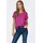 Only T-Shirt ONLMOSTER – Kurzarmshirt mit Aufschlag und klassischem Look Viskosemischung, regular fit lila S (36)