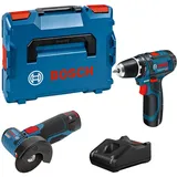 Bosch Professional Combo Kit Set GSR 12V-15 GWS 12V-76 +2x2.0Ah + GAL 12V-40 (L)