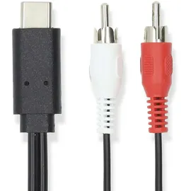 Nedis USB-C Adapter USB 3.2 Gen 1 Stecker 2x RCA 1.00 m Rund