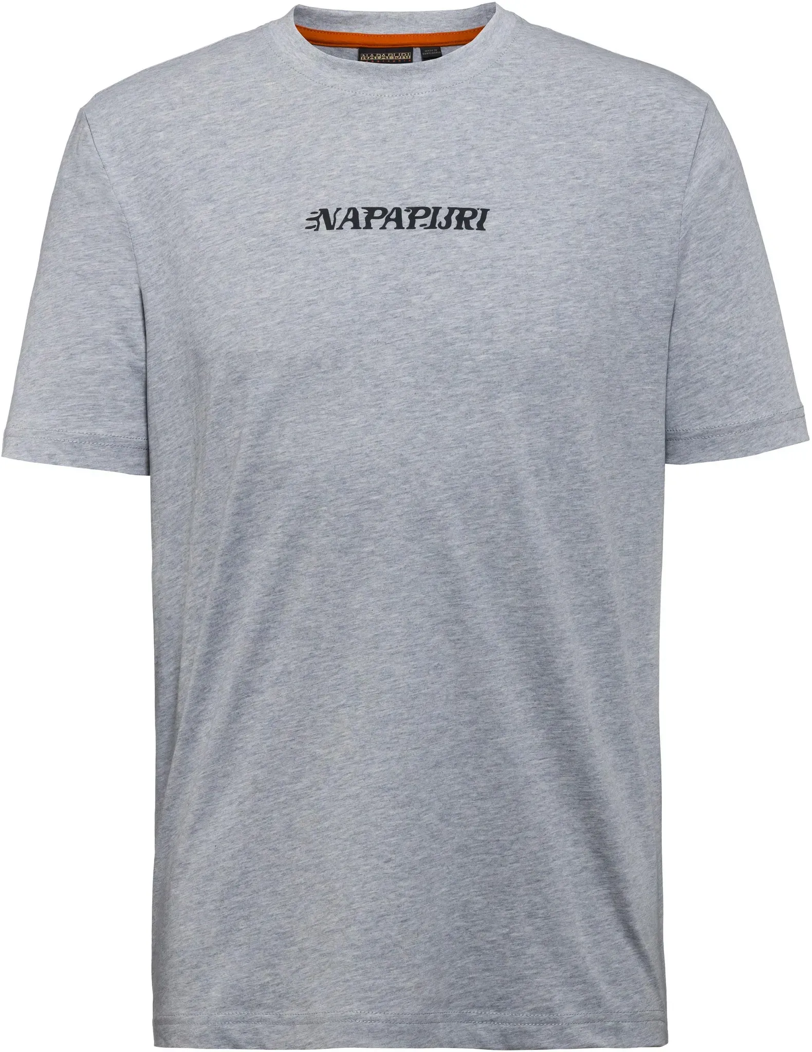 Napapijri S-Flint T-Shirt Herren in light grey melange, Größe M - grau