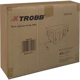 xtrobb Kofferraum-Organizer 50 L Verstärkter Boden Deckel Faltbar Klett Sicherungsriemen Trennwände Metallgriffe Autozubehör 21849